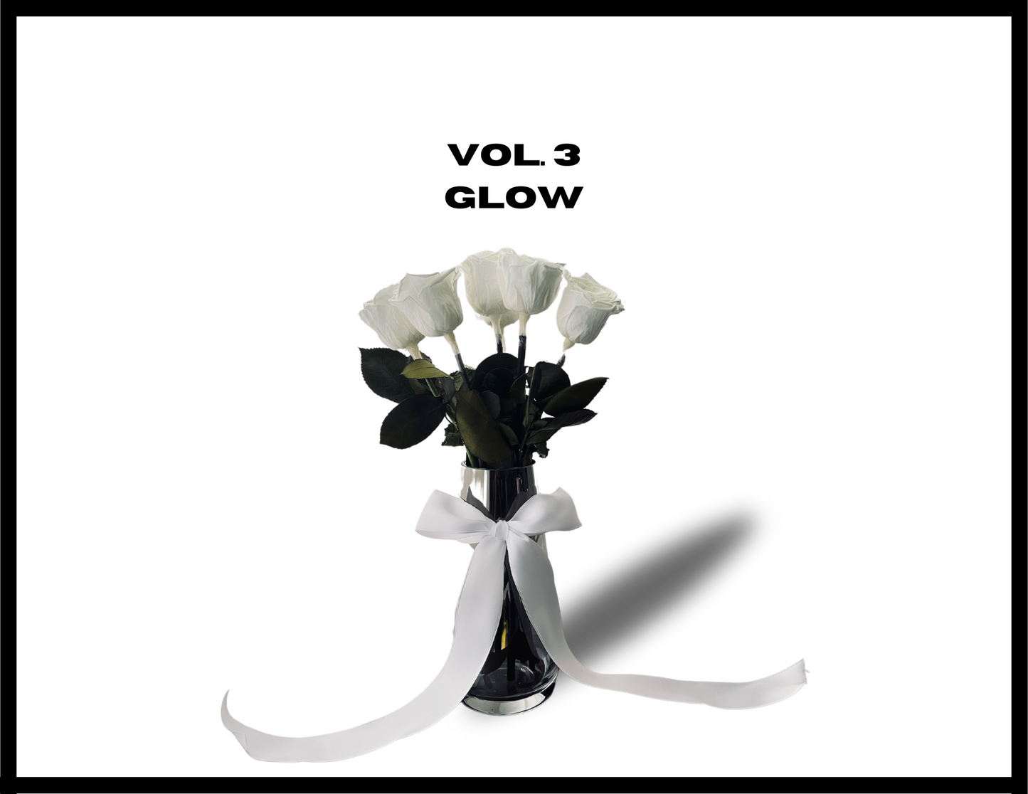 Eternal "white "glow in the dark " rose"